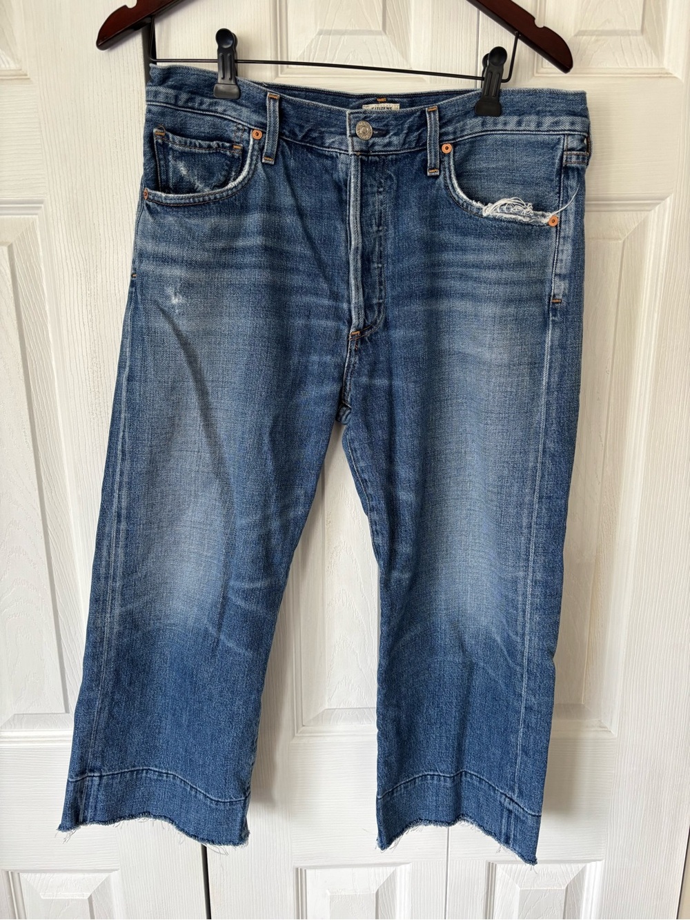 Citizens of Humanity Cora Crop Relaxed Undone Hem Size 29